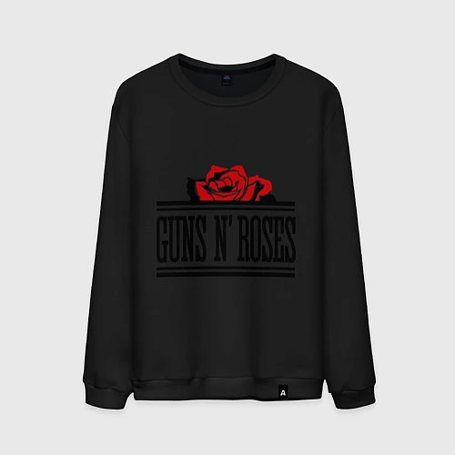 Мужской свитшот Guns n Roses: rose / Черный – фото 1