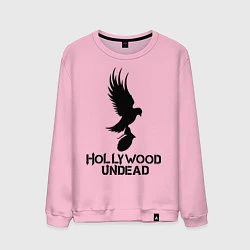 Свитшот хлопковый мужской Hollywood Undead, цвет: светло-розовый
