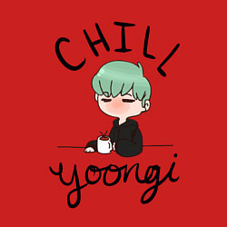 Свитшот хлопковый мужской Chill Yoongi, цвет: красный — фото 2