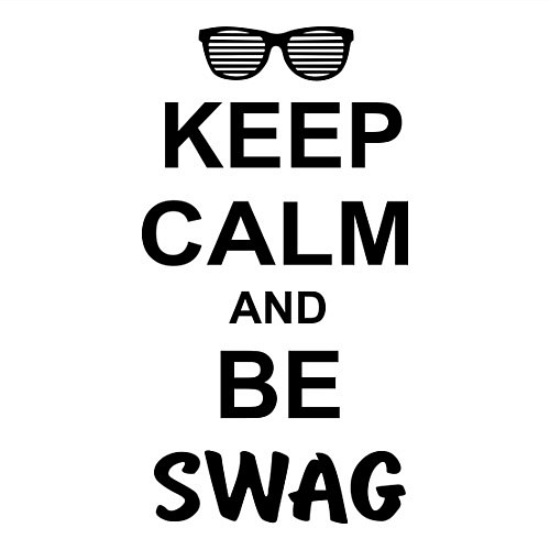 Мужской свитшот Keep Calm & Be Swag / Белый – фото 3