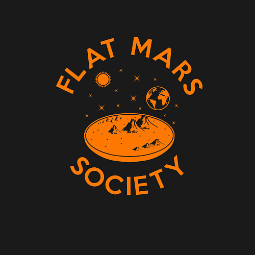 Мужской свитшот Flat Mars Society / Черный – фото 3