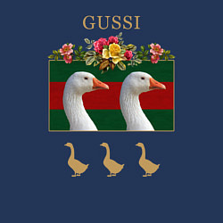 Свитшот хлопковый мужской GUSSI: Flowers Style, цвет: тёмно-синий — фото 2