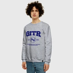 Свитшот хлопковый мужской GITR University, цвет: меланж — фото 2