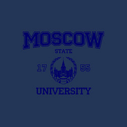 Свитшот хлопковый мужской MGU Moscow University, цвет: тёмно-синий — фото 2