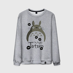 Свитшот хлопковый мужской My Neighbor Totoro, цвет: меланж