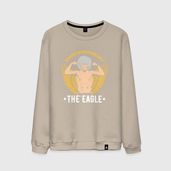 Свитшот хлопковый мужской Khabib: The Eagle, цвет: миндальный