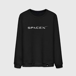 Свитшот хлопковый мужской SpaceX цвета черный — фото 1