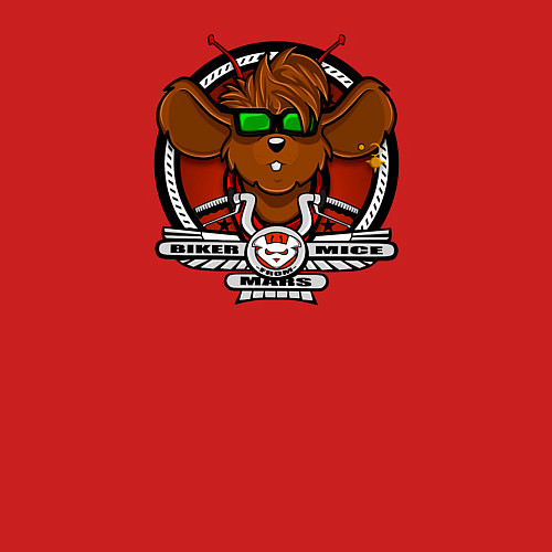 Мужской свитшот Biker Mice from Mars Throttle / Красный – фото 3