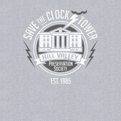 Мужской свитшот Back to the future 5 / Меланж – фото 3