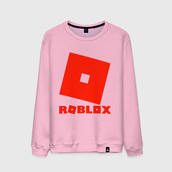 Свитшот хлопковый мужской Roblox Logo, цвет: светло-розовый