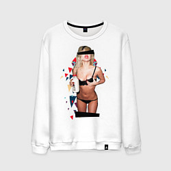 Свитшот хлопковый мужской Gaga Milk, цвет: белый