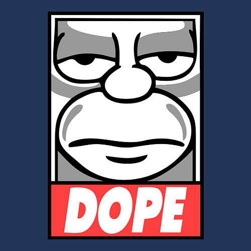 Мужской свитшот Homer dope / Тёмно-синий – фото 3