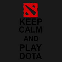 Свитшот хлопковый мужской Keep Calm & Play Dota, цвет: черный — фото 2