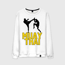 Свитшот хлопковый мужской Muay Thai, цвет: белый