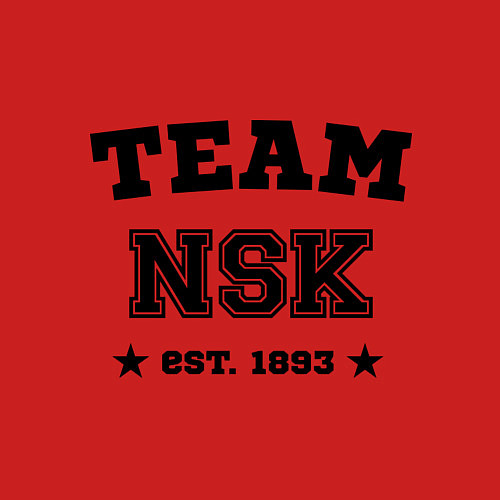 Мужской свитшот Team NSK est. 1893 / Красный – фото 3