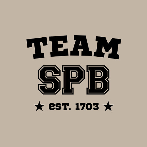 Мужской свитшот Team SPB est. 1703 / Миндальный – фото 3