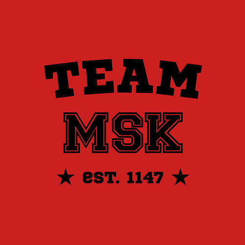 Мужской свитшот Team MSK est. 1147 / Красный – фото 3