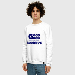 Свитшот хлопковый мужской Good girl goodbye, цвет: белый — фото 2