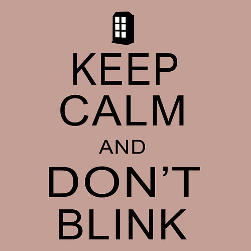 Мужской свитшот Keep Calm & Don't Blink / Пыльно-розовый – фото 3