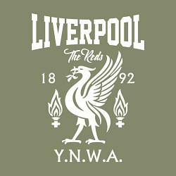 Свитшот хлопковый мужской Liverpool YNWA, цвет: авокадо — фото 2