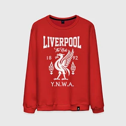 Свитшот хлопковый мужской Liverpool YNWA, цвет: красный