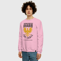Свитшот хлопковый мужской Khabib: The Eagle, цвет: светло-розовый — фото 2