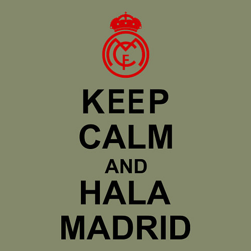 Мужской свитшот Keep Calm & Hala Madrid / Авокадо – фото 3