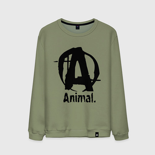 Мужской свитшот Animal Logo / Авокадо – фото 1