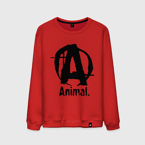 Мужской свитшот Animal Logo / Красный – фото 1