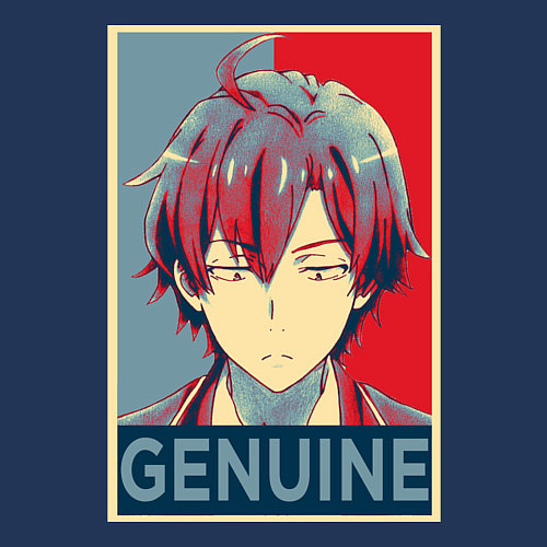 Мужской свитшот Хачиман Хикигая / Тёмно-синий – фото 3