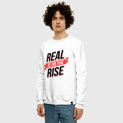 Свитшот хлопковый мужской Real Rise цвета белый — фото 2