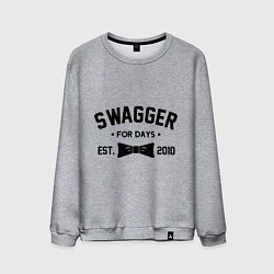 Свитшот хлопковый мужской SWAGGER, цвет: меланж