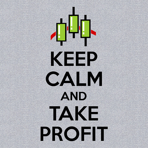 Мужской свитшот Keep Calm & Take profit / Меланж – фото 3