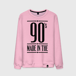Свитшот хлопковый мужской Made in the 90s цвета светло-розовый — фото 1