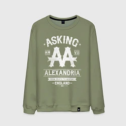 Свитшот хлопковый мужской Asking Alexandria: England, цвет: авокадо