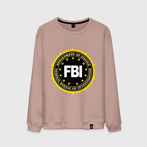 Мужской свитшот FBI Departament / Пыльно-розовый – фото 1