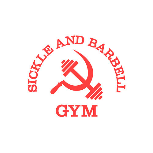 Мужской свитшот Sickle & Barbell: Gym / Белый – фото 3