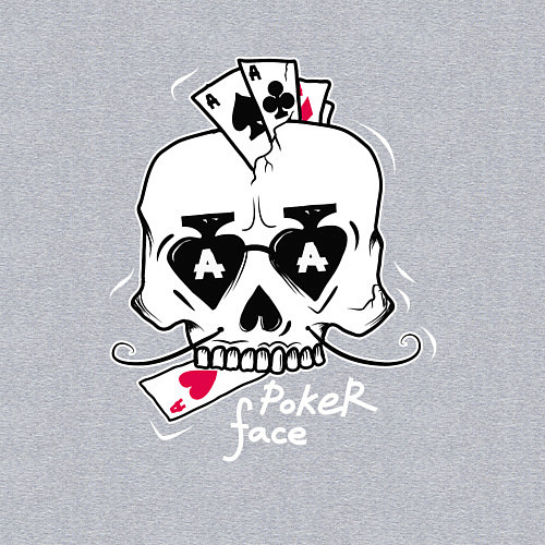 Мужской свитшот Poker Face / Меланж – фото 3