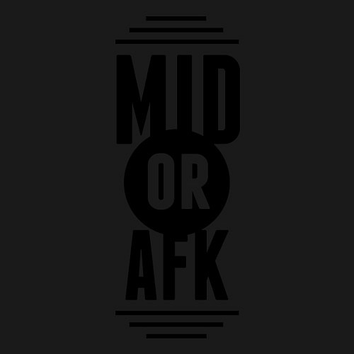 Мужской свитшот Mid or afk / Черный – фото 3