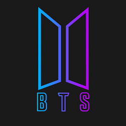 Свитшот хлопковый мужской BTS: Neon Night, цвет: черный — фото 2