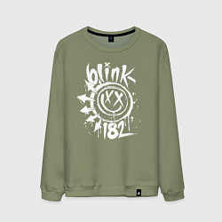 Свитшот хлопковый мужской Blink-182: Smile, цвет: авокадо
