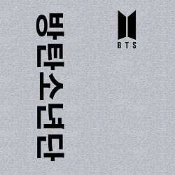 Свитшот хлопковый мужской BTS Korea, цвет: меланж — фото 2