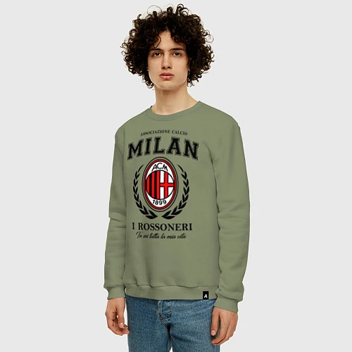 Мужской свитшот Milan: I Rossoneri / Авокадо – фото 3