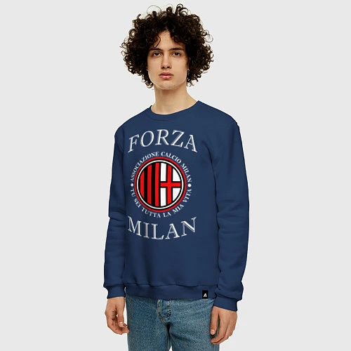 Мужской свитшот Forza Milan / Тёмно-синий – фото 3