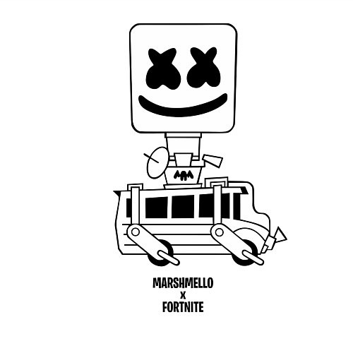 Мужской свитшот Marshmello X / Белый – фото 3