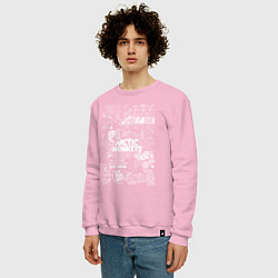 Свитшот хлопковый мужской Arctic Monkeys: I'm in a Vest, цвет: светло-розовый — фото 2