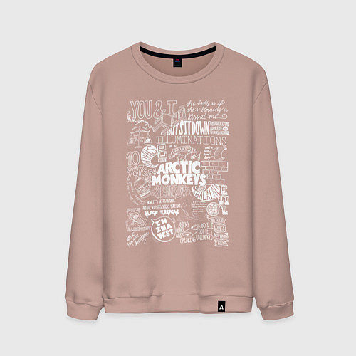 Мужской свитшот Arctic Monkeys: I'm in a Vest / Пыльно-розовый – фото 1