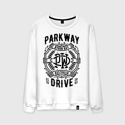 Свитшот хлопковый мужской Parkway Drive: Australia, цвет: белый