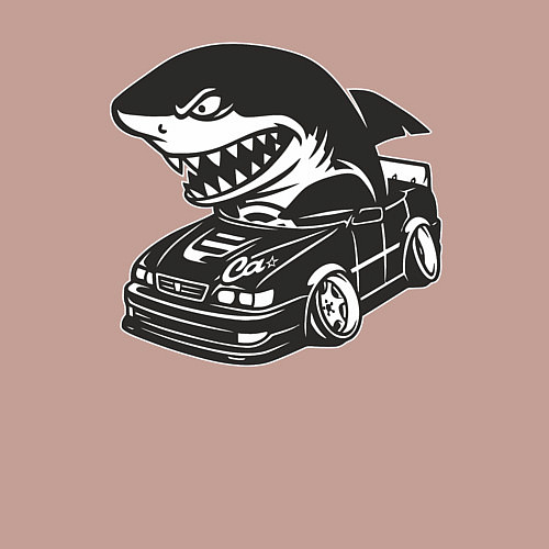Мужской свитшот Акула на Тойоте / Пыльно-розовый – фото 3