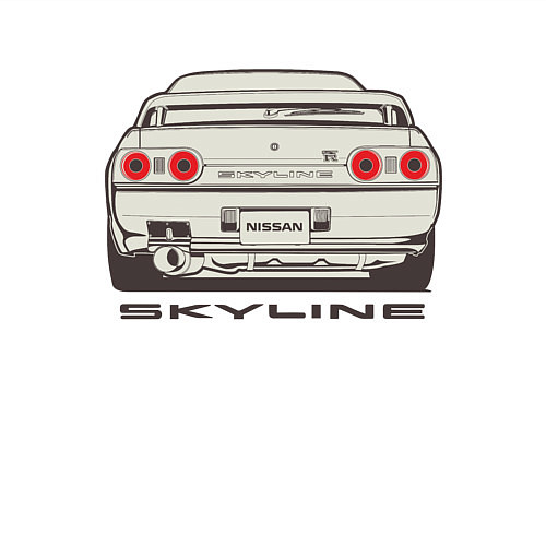 Мужской свитшот Nissan Skyline R32 / Белый – фото 3